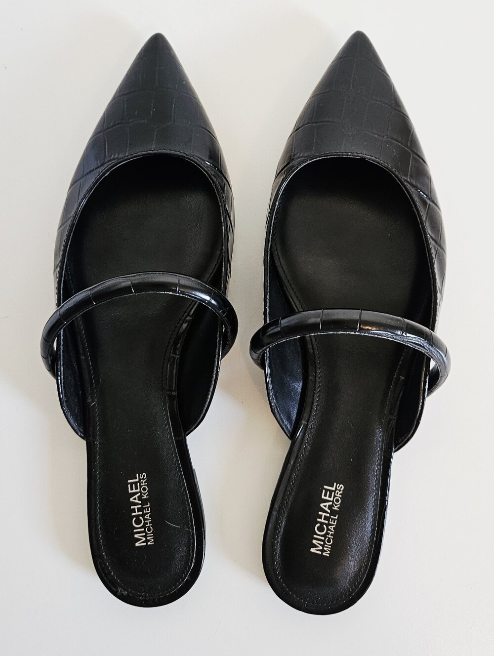 Michael Kors Black Pointed Mary Jane Mule